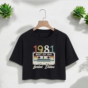 Best Of 1981 Black Limited Edition Crop Top | SIZE L